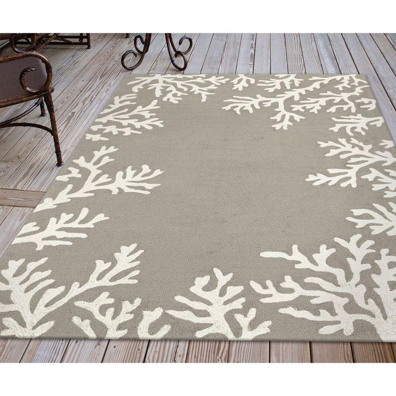 Coral Border Outdoor Rug