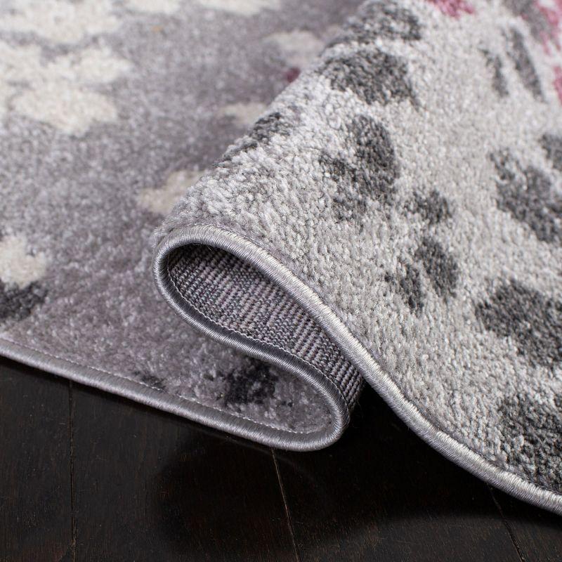Adirondack ADR115 Machine Made Indoor Area Rug - Light Grey/Purple - 4'x6' - Safavieh
