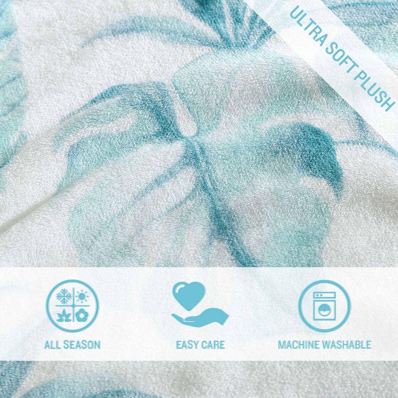 Tommy Bahama Home Wallpaper Leaves Plain Weave / Muslin Throw Blanket