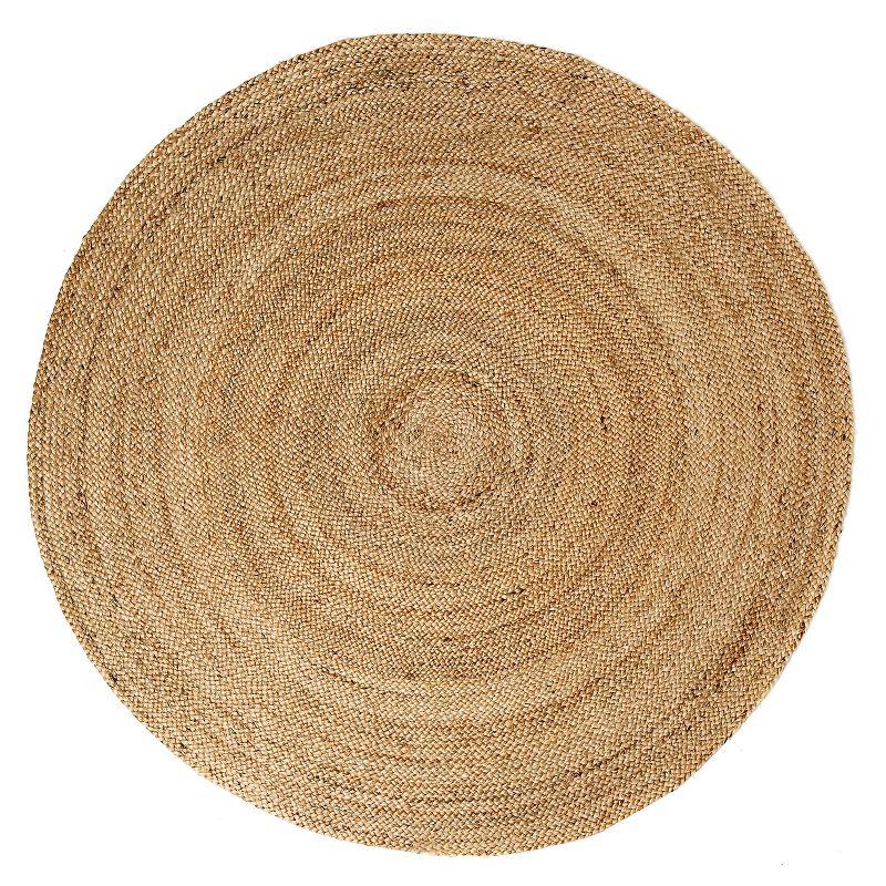 4'x4' Solid Area Rug Natural - Anji Mountain