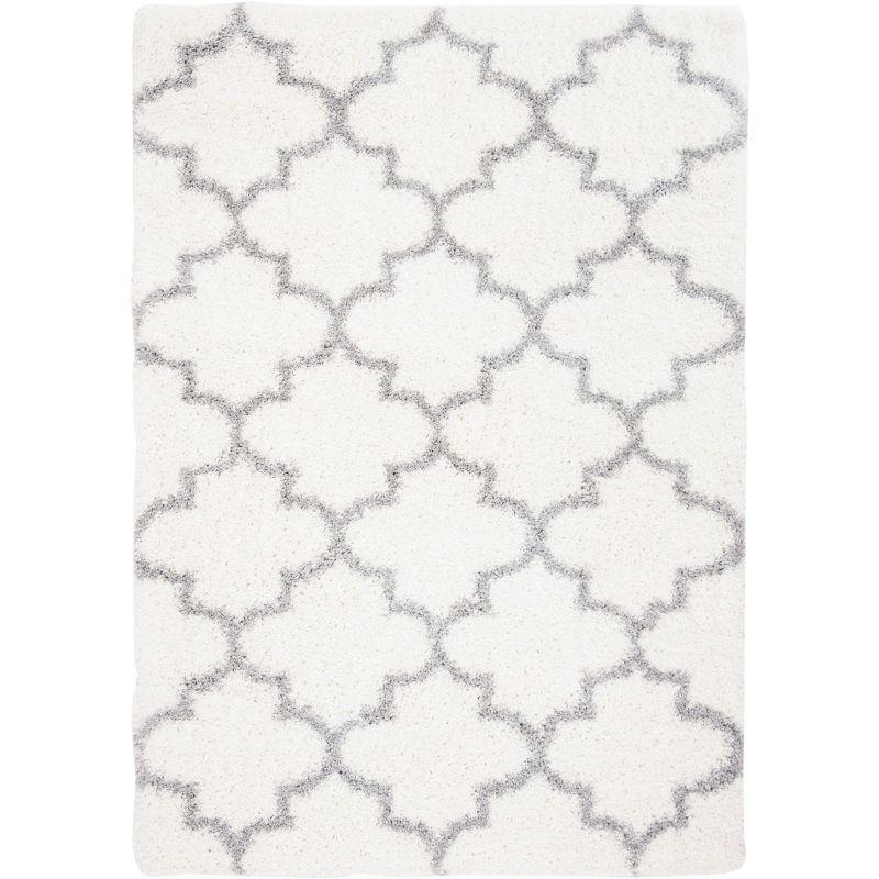 Fontana Shag 800 FNT818 Power Loomed Indoor Area Rug - Cream/Grey - 4'x6' - Safavieh