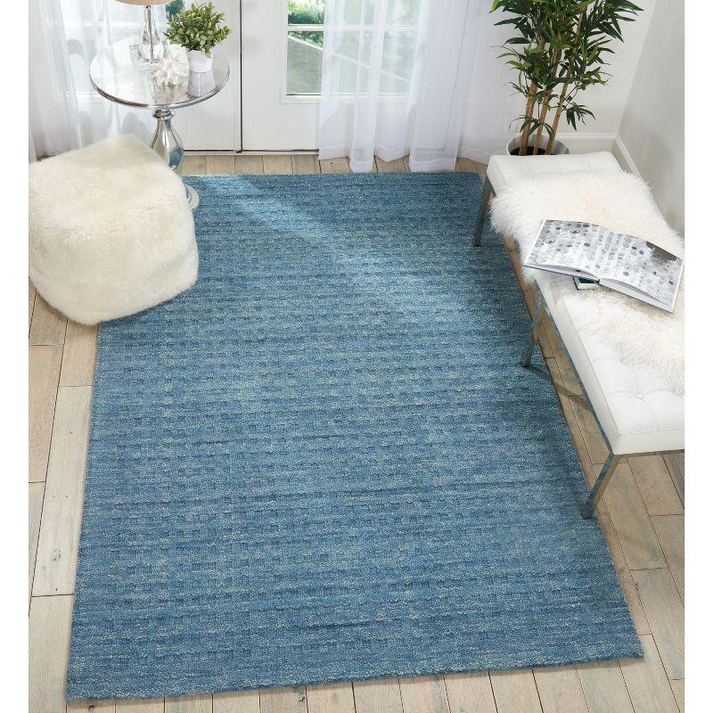 Nourison Perris Textured Indoor Area Rug Denim 5' x 7'6"