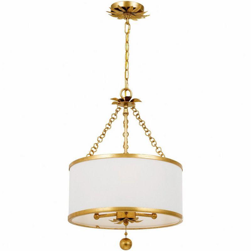 Crystorama Lighting Broche 3 - Light Chandelier in  Antique Gold