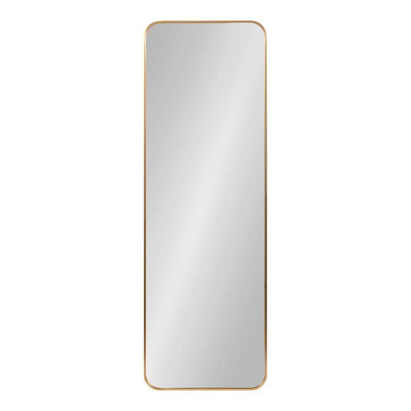 Kate and Laurel Zayda Radius Rectangle Framed Wall Mirror, 16x48, Gold