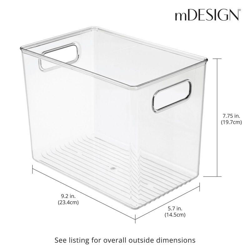 mDesign Plastic Kitchen Pantry Storage Organizer Container Bin