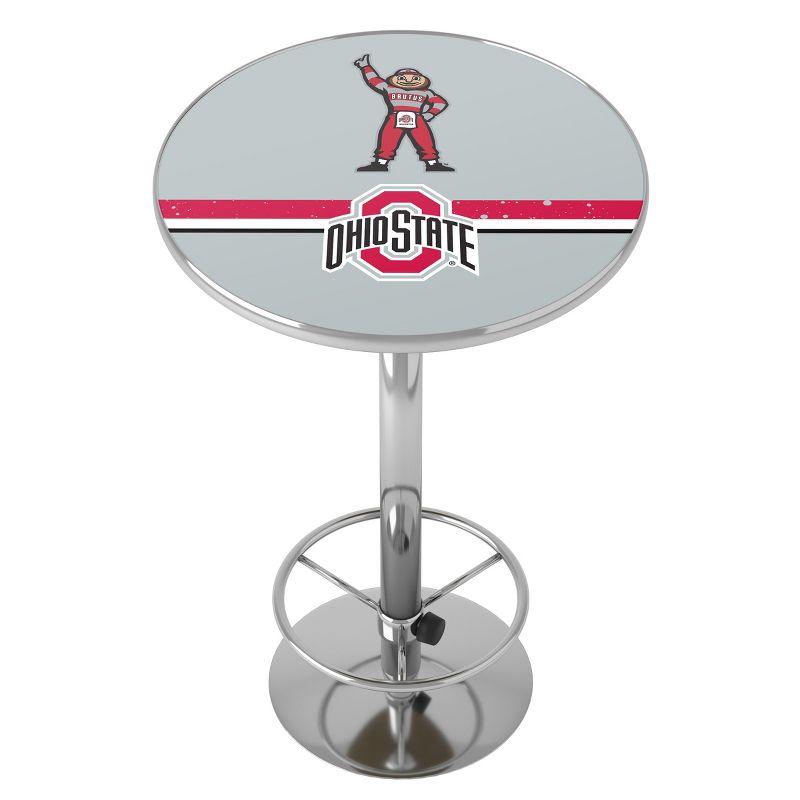 Ohio State Buckeyes Light Acrylic Round Bar Height Pub Table