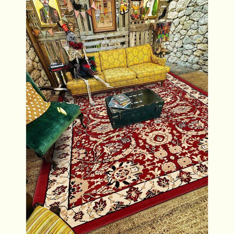 Unique Loom 5' 3 x 8' 0 Red Espahan Cape Cod Area Rug