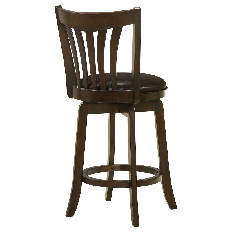 Coaster Home Furnishings Lambert Counter Height Swivel Bar Stool with Upholstered Seat Dark Cherry