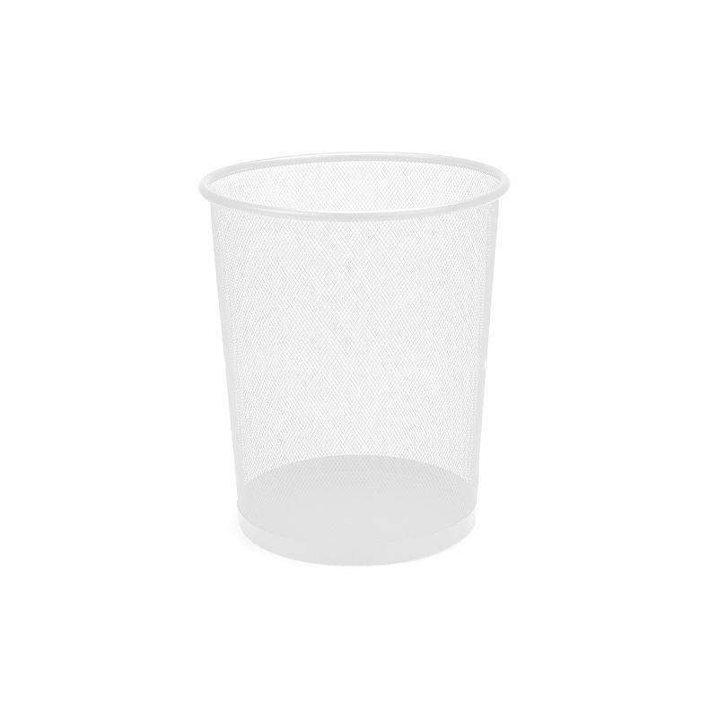 Mesh Trash Can, 16.65L (4.4 gal), Waste Paper Basket, Round, Metal, 11.5"L x 11.5"W x 13.75"H