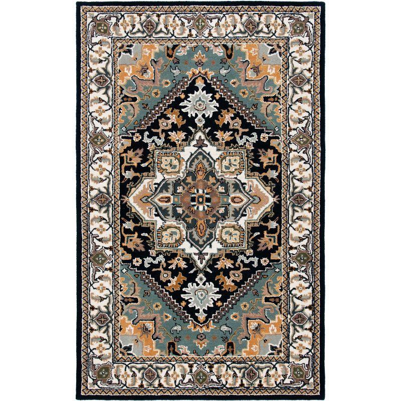 Heritage HG625 Handmade Area Rug - 8'x10' - Navy/Ivory - Safavieh