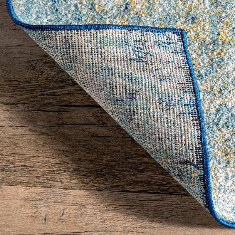9'x12' Katharina Area Rug Green - nuLOOM: Stain-Resistant, Flat Pile, Nautical Style, Indoor Use, Machine Made