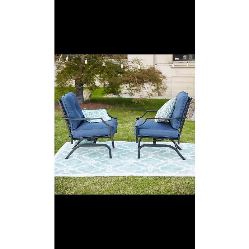 2pk Steel Patio Accent Chairs - Lokatse