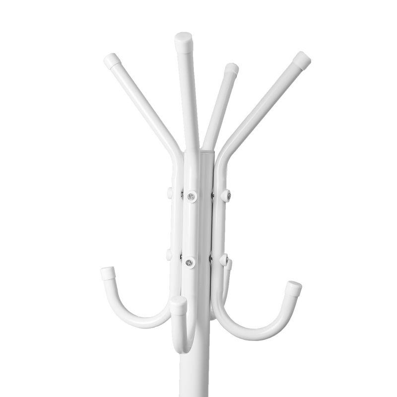 Mind Reader 3-Tier Standing Coat Rack, 11 Hooks, White