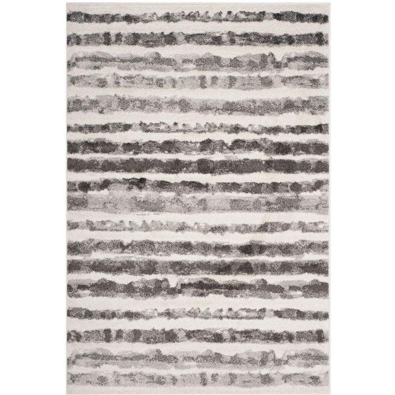 Adirondack ADR126 Machine Made Indoor Area Rug - Ivory/Charcoal - 5'-1"x7'-6" - Safavieh