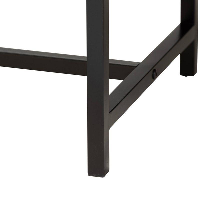 Jacinth Two-Tone Wood and Metal 2 Drawer Console Table Black/Natural Brown - Baxton Studio: Industrial Style, Secure Storage, Assembly Required