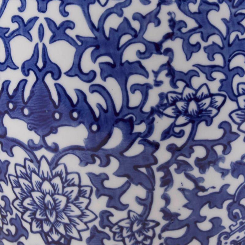 Hampton Hill Mystique Blue Ceramic Ginger Jar Table Lamp