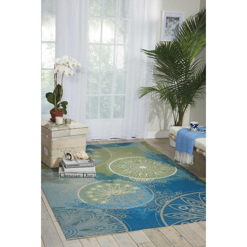 Nourison Home & Garden Blue Indoor/Outdoor Area Rug RS092