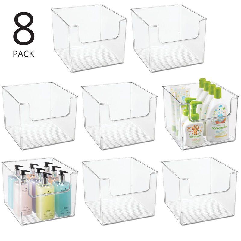 mDesign mDesign Plastic Bathroom Storage Organizer Bin with Open Front