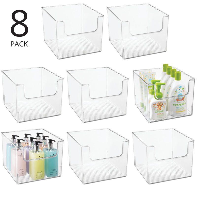 Clear Acrylic Large Open Front Bathroom Organizer Bin