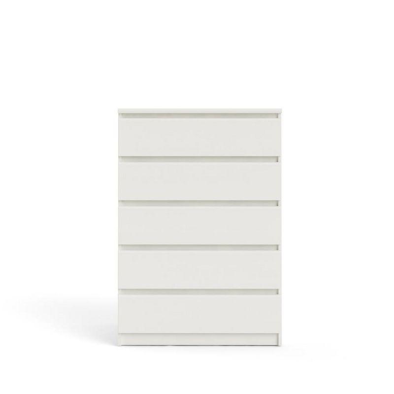 Tvilum, Scottsdale 5 Drawer Chest, White Woodgrain