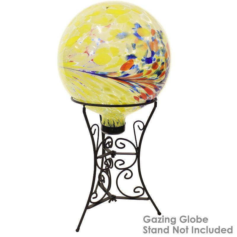 Sunnydaze Indoor/Outdoor Artistic Gazing Globe Glass Garden Ball for Lawn, Patio or Indoors - 10" Diameter