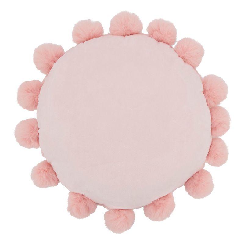 Saro Faux Rabbit Fur Collection Throw Pillow