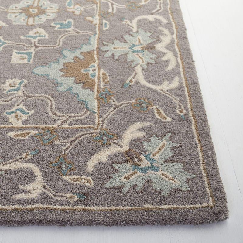 Blossom BLM218 Hand Tufted Area Rug - Grey - 5'x8' - Safavieh.