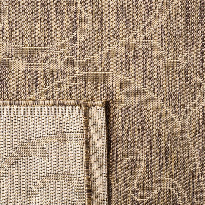 Courtyard CY2665 Power Loomed Indoor and Outdoor Area Rug - Brown/Natural - 9'x12' - Safavieh