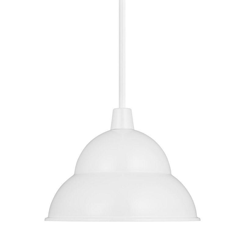 Classic White Aluminum Barn Light Outdoor Pendant