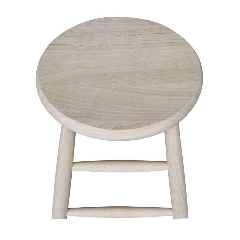 24&#34; Scooped Seat Counter Height Barstool Unfinished - International Concepts