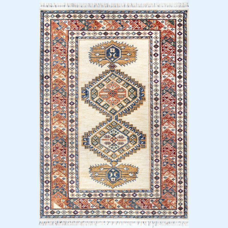 Clemence Medallion Easy-Care Cotton Blend 3' x 5' Area Rug