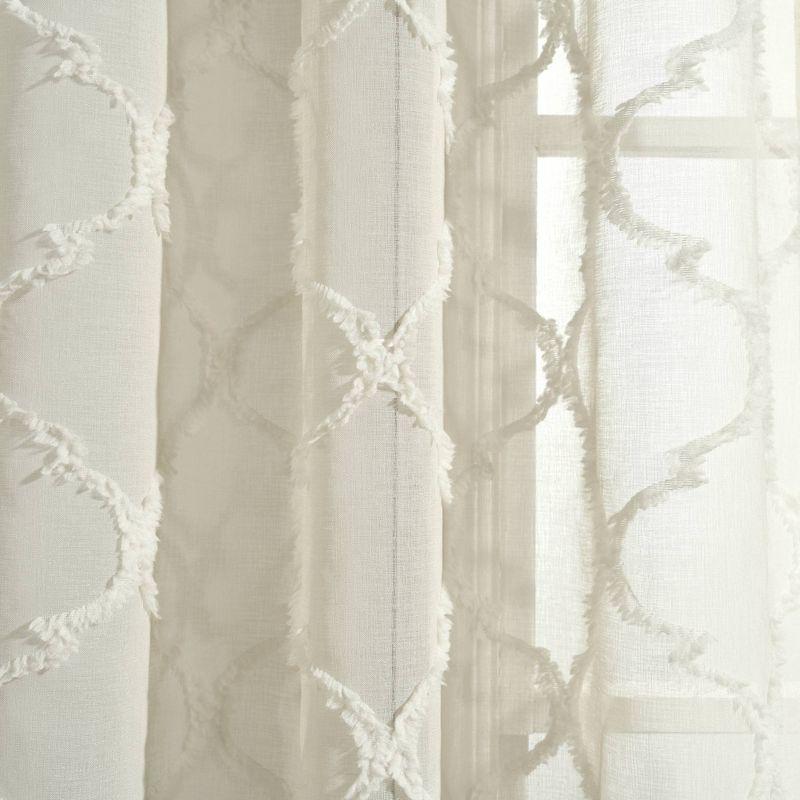Lush Decor Avon Trellis Sheer Trellis Sheer Curtain Panels (Set of 2)