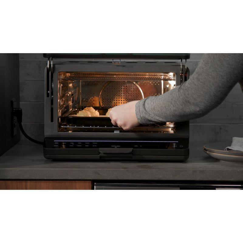 Black Digital 6-Slice Smart Air Fryer Oven with Automatic Shutoff