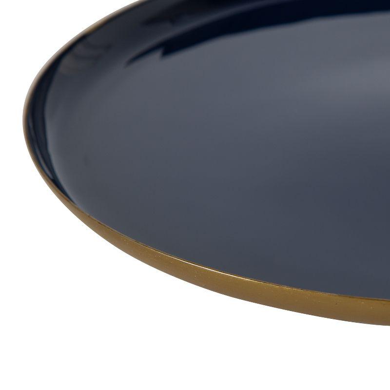 Kate and Laurel Neila Tray, 2 Piece, Navy Blue and Gold