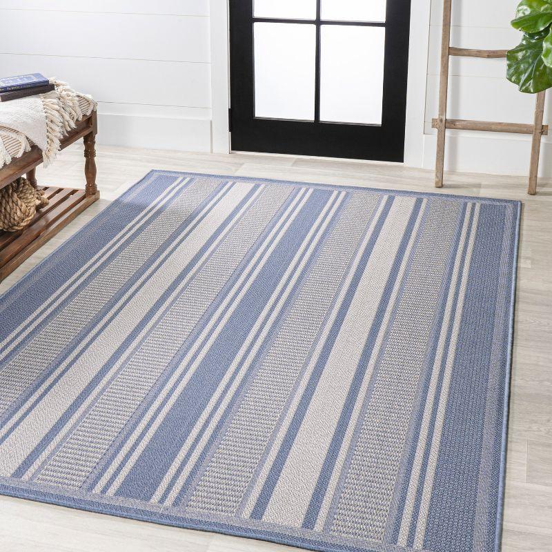 Haynes Modern Double Stripe Indoor/Outdoor Area Rug - JONATHAN Y