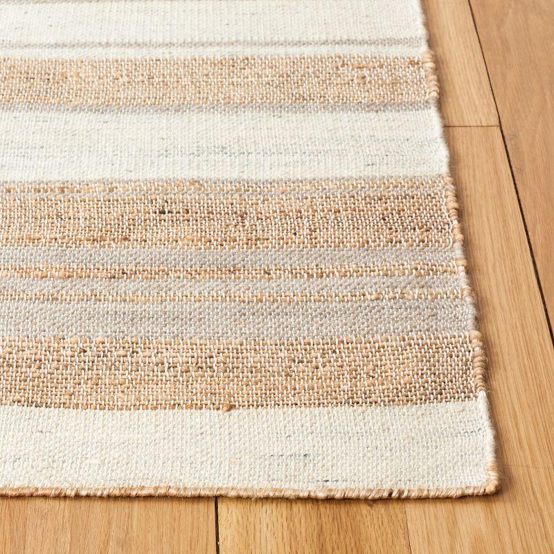 Highland Dunes Grice Hand Woven 50% Jute, 50% Wool Striped Rug