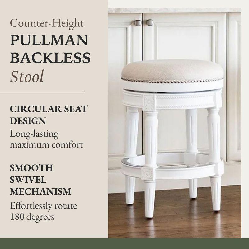 Maven Lane Maven Lane Pullman Backless Stool with Fabric Upholstery