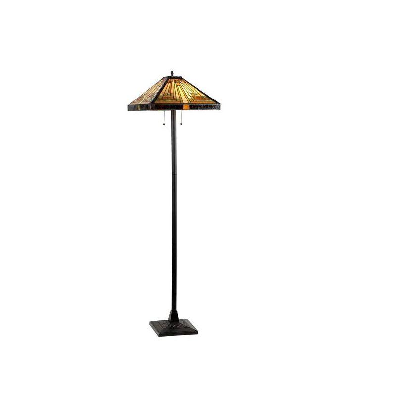 Chloe Lighting CH33359MR18-FL2 Innes Tiffany-style 2 Light Mission Floor Lamp 18`` Shade