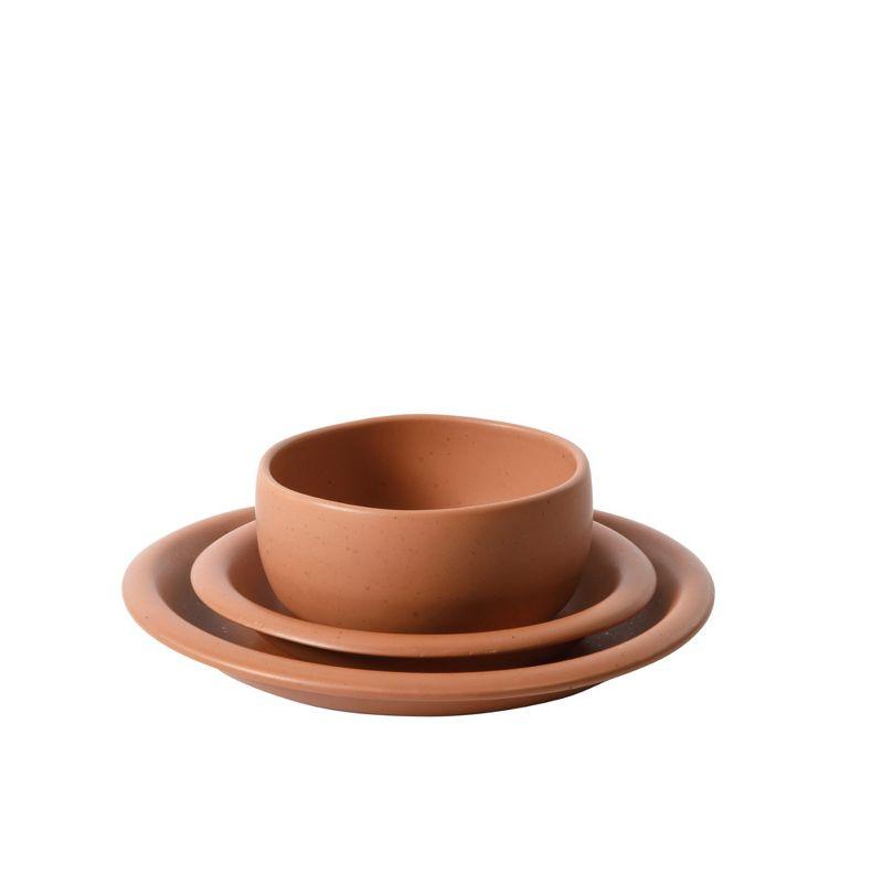 bloomhouse Bloomhouse Corsica Clay 12 Piece Stoneware Reactive Glaze Dinnerware Set