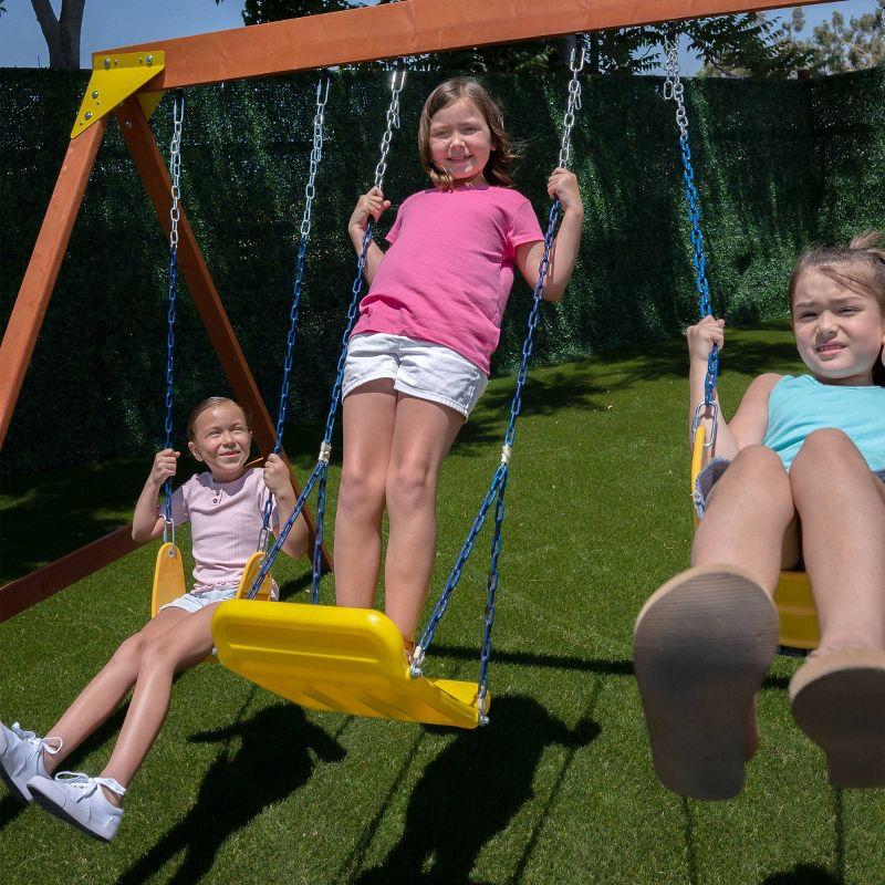 Sportspower Brighton Wood 2 Swings and 1 Bow Style Swing Set