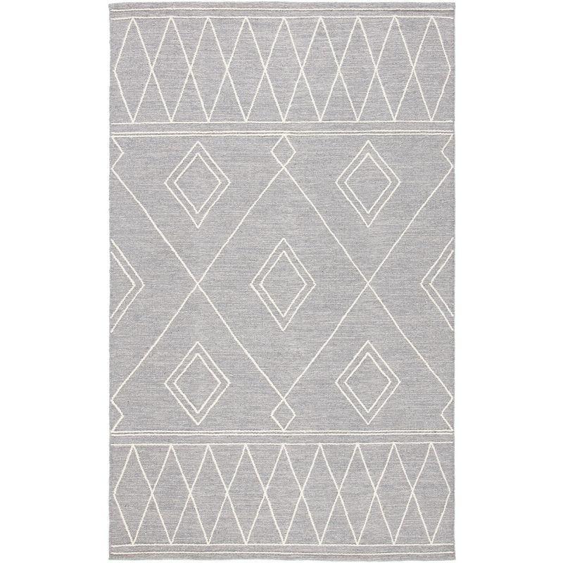 Steelside™ Holtby Southwestern Handmade Flatweave Gray/Ivory Area Rug