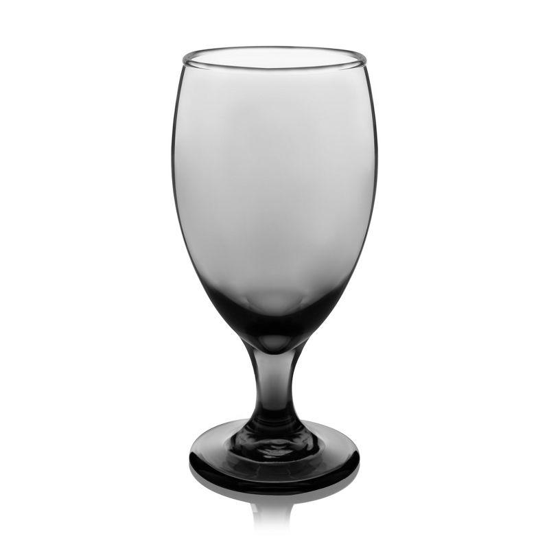 Classic Smoke Glass Goblet Set, 16.25-ounce, Set of 6