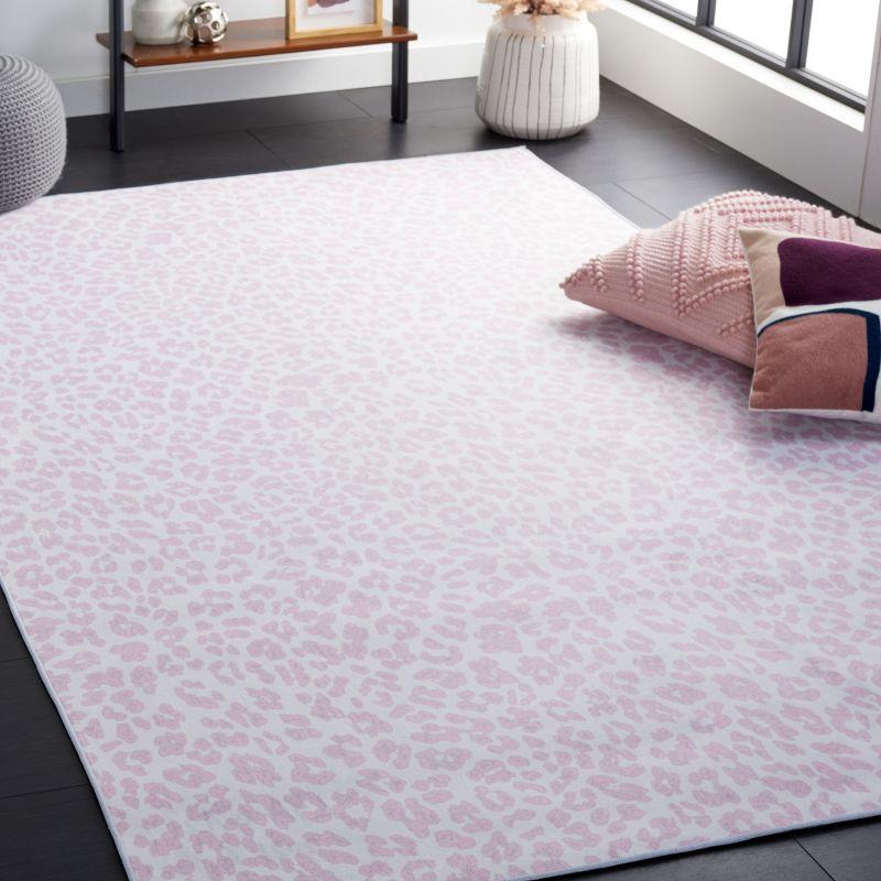 Faux Hide FAH505 Power Loomed Machine Washable Indoor Area Rug - Ivory/Pink - 5'x8' - Safavieh