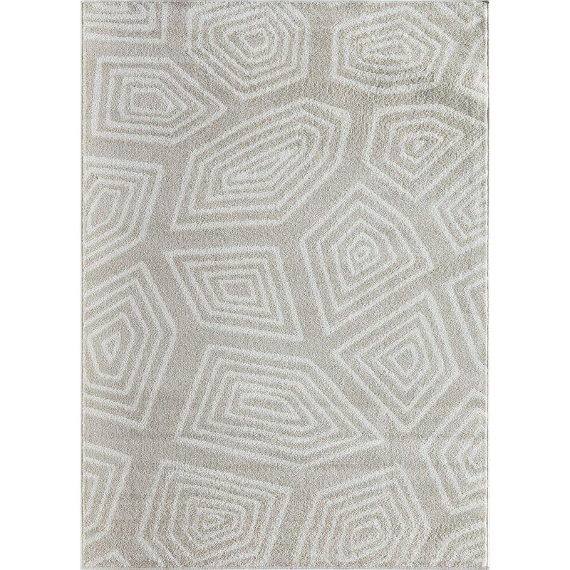 Mason Brooks Azalea AZ85A Contemporary Geometric Area Rug for Dining Room Rug Neutral Rug Living Room Rug Kitchen, 8'x10'