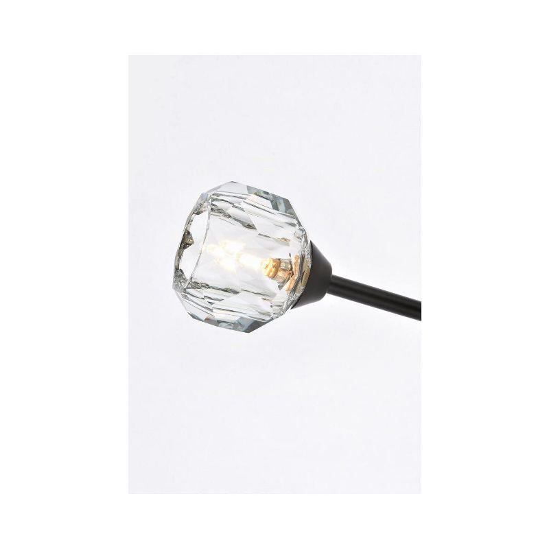 Elegant Lighting Zayne 6 Light Pendant in Black