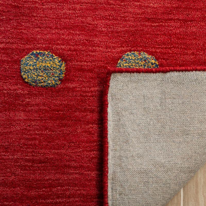 Hand-Knotted Red Wool 5' x 8' Artisan Area Rug