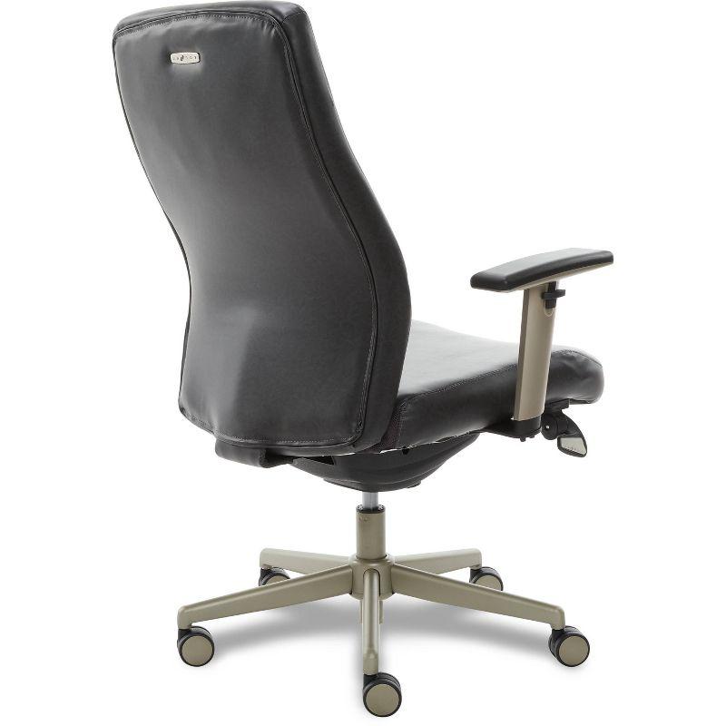 LZB Modern Baylor Executive Office Chair Black - La-Z-Boy: Ergonomic, Adjustable Arms, Cushioned