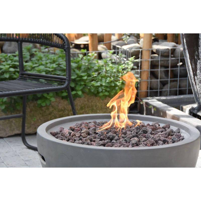 Nantucket 27" Outdoor Fire Pit Propane Table Backyard Patio Heater - Elementi