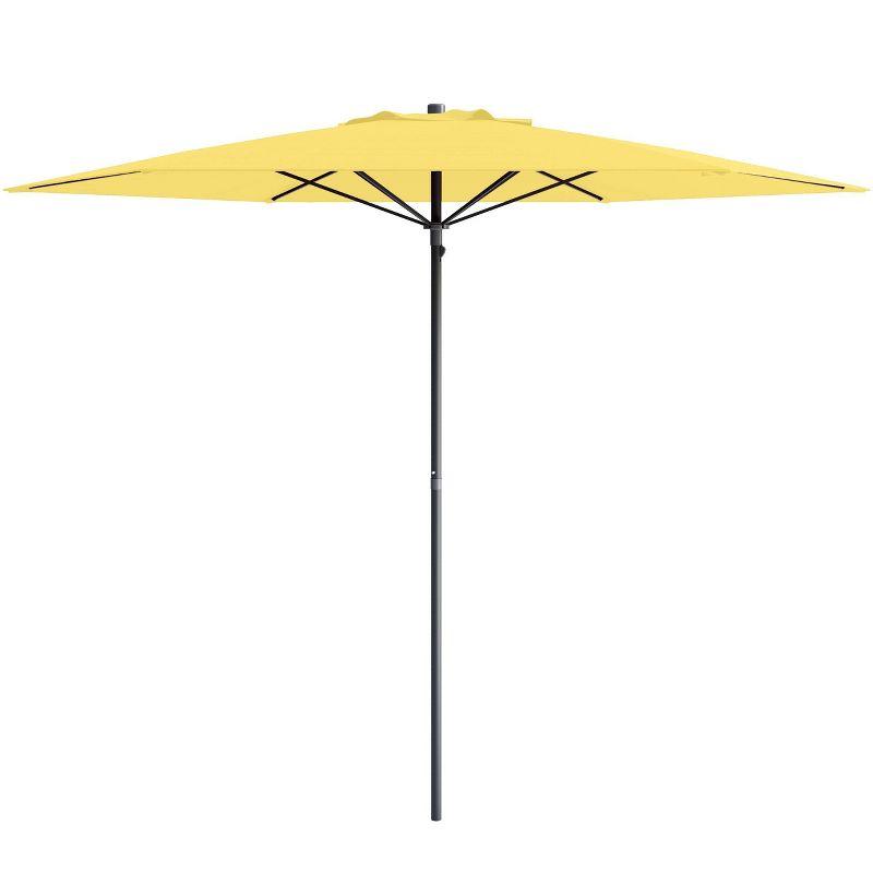 Yellow UV Resistant 7.5ft Beach and Patio Umbrella with Steel Frame