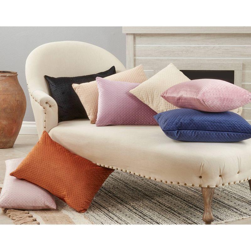 Pinsonic Velvet Design Poly-Filled Throw Pillow - Saro Lifestyle